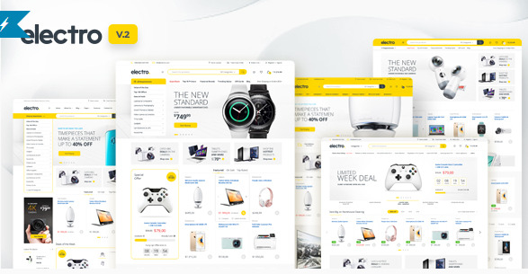 Tema pronto para Woocommerce WordPress, Electro v.2