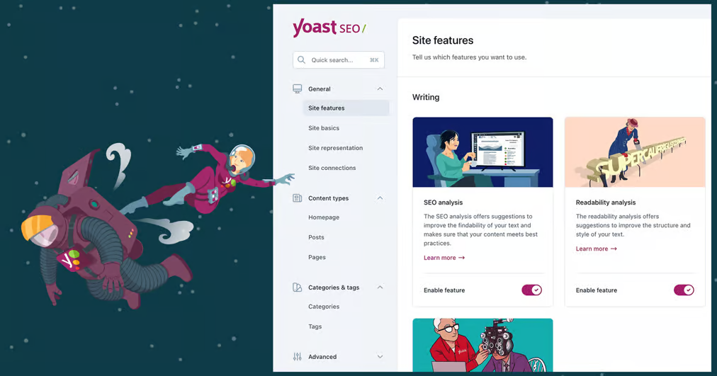 Nova interface plugin Yoast SEO